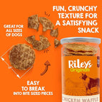 Riley's Waffles Chicken Chips - USA Sourced Chicken Dog Treats - Single Ingredient Healthy Dog Treats - Dehydrated Jerky for Dogs Made in The USA - 5.5 oz