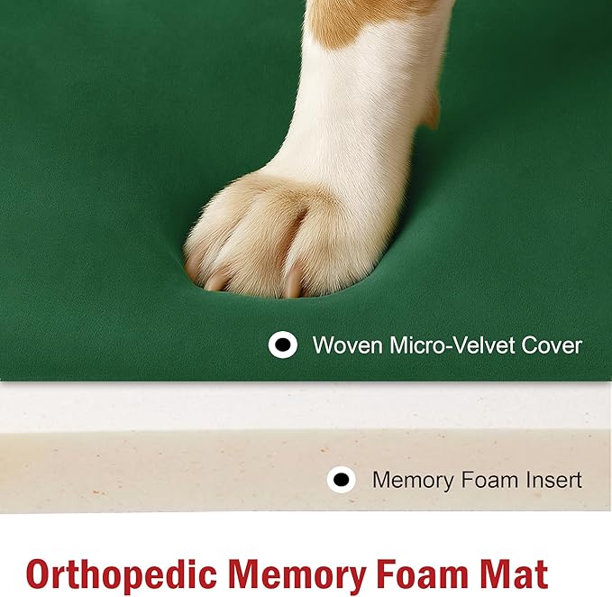 Majestic Pet Orthopedic Memory Foam Dog Crate Mat - Plush Pet Bed Pad for Crates & Kennels | USA Crafted | 30"x21" Villa Marine