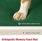 Majestic Pet Orthopedic Memory Foam Dog Crate Mat - Plush Pet Bed Pad for Crates & Kennels | USA Crafted | 48"x30" Villa Marine