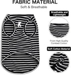 Koneseve Dog Shirt Vest Lightweight Stretchy Dog T-Shirts Soft Cool Shirts Sleeveless Stripe Vests Breathable Clothes for Puppy Kitty Cats Small Medium Large Dogs 2 Pack Black + Grey [ 4XL ]