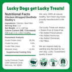 Lucky Premium Treats Chicken Wrapped Dog Treats – USA Made Raw Hide Sticks for Extra Large Size Dogs – Long Lasting, Preservative Free Dog Treats – 12 Chews