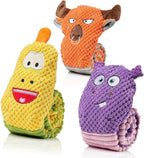 Dog Toy Pack for Large Dogs, (3-Pack) Stuffless Dog Toys for Aggressive Chewers, Extra Long Durable Squeaky Dog Toy, Dog Puzzle Toy for Small, Middle, Large Breed