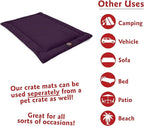 Majestic Pet Orthopedic Memory Foam Dog Crate Mat - Plush Pet Bed Pad for Crates & Kennels | USA Crafted | 42"x26" Villa Aubergine