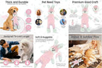 FGA MARKETPLACE Frog Rabbit and Fox Flat NO Stuffing NO Squeak Plush Dog Toy, Funny Style Will Entertain Your Pet for Hours, Recommended for Small and Medium Dog 21 INCH Long