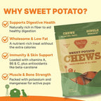 Gaines Family Farmstead Sweet Potato Chews for Dogs - 8 oz Bag, Single Ingredient, Dehydeated Sweet Potato Dog Treats, High Fiber, Grain-Free, Rawhide Alternative, Vitamin-Rich, Made in USA