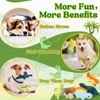 20-Pack Adorable Dinosaur Puppy Toys – Distinct Dino-Themed Squeaky Dog Toys for Small Dogs to Keep Them Busy, Interactive Chew Toys for Mental Stimulation & Gentle Teeth Cleaning