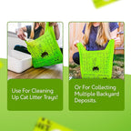 Certified Home Compostable Cat Litter Bags For Poop - 10% to Charity - Cornstarch-Based - For Cleaning Up Litter Trays - NF T51-800 Compliant - 30 Extra Large Disposable Bags