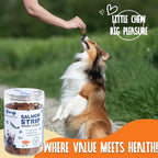 PAWUP Salmon Fillet Dog Treats, Salmon Jerky with Fish Skin, Healthy High Protein Snacks, Natural Omega 3-6, Low in Fat with Taurine,12.5oz (Smoked Flavor)