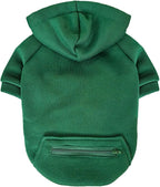 Jecikelon Pet Dog Cold Weather Coat with Pocket Winter Dog Hoodie Warm Puppy Clothes for Small Dogs Chihuahua Clothing (Green, X-Small)