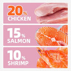 Just Try 16 OZ Shrimp Cat Treats - Grain Free, Crunchy Cat Snacks with Real Shrimp & Krill Oil for Cats, Omega-3 for Skin & Coat, Training Treats