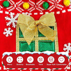 PETCARE Dog Christmas Sweater Clothes Cute Red Present Snowflake Xmas Dogs Costume Warm Knitted Puppy Sweaters Vest Christmas Dog Clothes Outfit for Small Medium Large Dogs Cats Pet Pullover