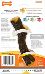 Nylabone Real Wood Stick Toy Strong Chew Toy for Dogs, Rubber Dog Toys for Moderate & Aggressive Chewers, Bacon Flavor, Medium - Up to 35 lbs, 1 Count