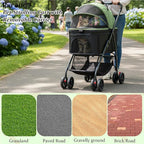 3 in 1 Dog Strollers 4 Wheels Folding Pet Stroller with Detachable Carrier Multifunction Portable Dogs Travel Carriers for Medium Small Puppy Kittens(Green)
