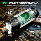 Dog Poop Bag Dispenser with LED Flashlight & 45 Bags (3 Rolls) – USB-C Rechargeable, Waterproof, Anti-Slip Clip, Hands-Free Dog Waste Bag Holder for Night Walks & Outdoor Adventures