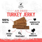 Canine Cravers Single Ingredient Dog Treats – Pure Turkey Jerky - Human Grade Air Dried Hypoallergenic Pet Food – Grain, Gluten, and Soy Free – 100% All Natural – 5.3 oz