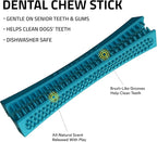 Playology Dog Toys | Dental Chew Stick Gentle on Gums | Medium Peanut Butter Scented Toy - Easy to Clean and Made from Non Toxic Materials