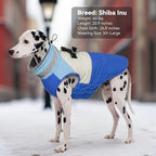 Dog Winter Coat, Reflective Dog Coats for Large Dogs, Waterproof Windproof Pet Clothes Jacket with Harness Built in, Warm Cold Weather Coats, Dogs Snowsuit Vest, Blue XX-Large