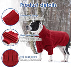 Queenmore Small Dog Sweaters for Small Dogs Girls Boys,Xmas Sweater Puppies,Turtleneck Knitted Sweater for Dog Cat,Cold Weather Pullover for Doggie Male Female,Soft Pet Sweater Pet Apparel(Red,S)