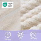 LE SURE Cute XL Dog Beds, Orthopedic Waterproof Dog Bed for Extra Large Dogs, High Back Non-Slip Bottom and Egg-Crate Foam Big Pet Couch Sofa with Washable Removable Cover, Beige