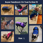 IECOii Dog Coat for Large Dogs, Reflective & Adjustable Turtleneck Jacket with Buckle, Thermal Fleece Lined Dog Snowsuit for Cold Weather - Soft Dogs Winter Coat Windproof Warm Vest, Pink, L