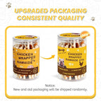 PAWUP Dog Treats Chicken Wrapped Rawhide Sticks Long Lasting Dog Chews, Natural Snacks for Medium Large Dogs w/Taurine,12.5 oz
