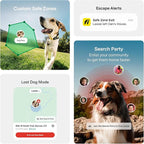 New Fi Series 3+ Smart Dog Tracker Collar – AI GPS for Dogs, Health & Behavior Monitor, Virtual Fence, Escape Alerts, Waterproof, Apple Watch Compatible 12Mo Membership Included