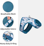 Mile High Life Dog Harness, Air Mesh Floral Vest Harness for 20 lbs Small Dogs & Cats, Easy Get on Adjustable Easy Closures Both Neck and Chest(Gray Tree, XS Chest 14"-16")