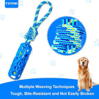 Dog Dental Chew Toy – Durable Rubber Stick with Rope for Large Dogs, Teeth Cleaning and Gum Massage, Interactive Tug and Fetch Toy for Aggressive Chewers (Teeth Cleaning Stick)