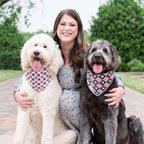 E-Clover 4th of July Dog Bandanas 2 Pack American Flag Pet Patriotic Scarf for Boy and Girl Cute Dog Costumes Accessories for Medium Large Dogs