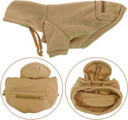 Jecikelon Pet Dog Cold Weather Coat with Pocket Winter Dog Hoodie Warm Puppy Clothes for Small Dogs Chihuahua Clothing (Khaki, Small)