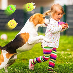 HyDren 8 Pack Soft Squeaky Dog Ball Toys 2 In1 Fuzzy 4" Dog Balls with Squeakers Plush Funny Puppy Ball Bulk Small Dog Valentine Toys Monster Dog Chewers for Small Medium Puppy Dog Pet (Cute)