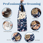 21.7" Cat Grooming Wrap, Cat Wrap for Cutting Nails, Anti-Scratch, Anti-Escape Calming Packaging, Cat Swaddle Wrap for Kittens, Large