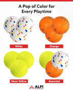 ALPI Chomp Ball - Durable Chew Toys for Dogs & Other Pets - Stimulating Dog Toys for Aggressive Chewers - Soft Dog Chews - 3-Pack, Assorted