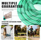 Nylon Dog Leash for Medium Large Dogs, 5-FTReflective Heavy Duty Leash with Comfortable Handle & Poop Bag Dispenser Ring, 1/2 Inch Wide, Secure Reinforcement for Walking (Teal Blue, M)