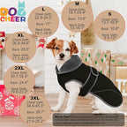 Dogcheer Dog Winter Jacket,Fleece Collar Cold Weather Clothes with Thick Padded, Reflective Sweater Waterproof Windproof Pet Warm Vest for Small Medium Large Dogs, XL(Chest Girth 26.8-34.6,Back 20.5)