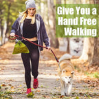 Dog Poop Bag Dispenser for Leash Attachment - Portable Set With Waste Bags & Hand-Free Carrier, Fits Any Leash, Round, Pink