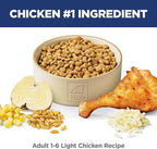 Hill's Science Diet Light, Adult 1-6, Weight Management Support, Dry Cat Food, Chicken Recipe, 4 lb Bag