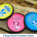 ZooBee Flying Disc Dog Toy – Dog Vision Friendly Colors – Soft & Durable Frisbee for Outdoor Play, Water Fetch & Pool Fun – Safe on Teeth – Floating Dog Toy – Lightweight & Easy to Throw
