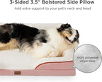 Bedsure Orthopedic Dog Beds Large Sized Dog - Washable Large Dog Cat Bed Waterproof, Comfort Dogs Couch Sofa with Washable Removable Cover, Pet Bed with Nonskid Bottom, Pink, 35"