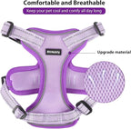 Rttochfy Cat Harness and Leash Set, Adjustable and Reflective Cat Vest, Escape Proof Kitten Harness, Easy to Put on with 3 Buckles for Cats Walking and Traveling (Purple, M)