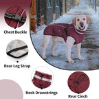 Dog Winter Coat for Small Medium Dogs, Reflective Dog Winter Jacket, Thick Fleece Snowsuit & Christmas Vest, Warm Water-Resistant Puppy Coat, Small Doggie Jackets for Cold Weather