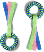 2 Pack Aggressive Chewer Dog Toys - Tug of War & Teeth Cleaning - Medium & Large Dogs