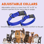 Dogline Biothane Waterproof Dog Collar with Quick Release Buckle Strong Coated Nylon Webbing with Odor- Proof for Easy Care Easy to Clean Fits Small Medium or Large Dogs, Royal Blue 1" W 15-23" L