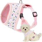 Mile High Life Step in Dog Harness for Small Dogs No Pull, Easy Get on Air Mesh Vest Harness, Adjustable Easy Closures Both Neck and Chest (Pink, S Chest 13.1"-19.6")