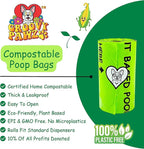 Certified Compostable Dog Poop Bags, 240 Count, Plant Based, Eco Friendly, Extra Strong, Leakproof, No Odor, Pet Supplies