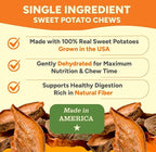 Gaines Family Farmstead Sweet Potato Chews for Dogs - 32 oz Bag, Single Ingredient, Sweet Potato Dog Treats, High Fiber, Grain-Free, Rawhide Alternative, Vitamin-Rich, Made in USA