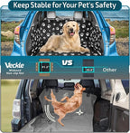 Veckle Cargo Liner, SUV Cargo Cover for Dogs with Side Flaps Hammock Water Resistant Nonslip Dog Seat Cover Area Protector Scratchproof for SUVs Sedans Vans, Paw Print