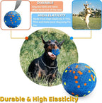 Dog Balls, Indestructible Dog Toy Ball for Aggressive Chewers, Durable High Elasticity Interactive Ball for Training Dog Catch and Fetch, Large Medium Small Dog and Puppies(Blue, 2.5in, 1pcs)