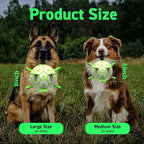 QDAN Premium Glow in The Dark Dog Toys, Dog Ball with Straps, Soccer Ball for Dogs, Outdoor Dog Toys, Pet Birthday Toys, Puppy Essentials for Medium to Large (8Inch)