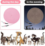 Rypet Reflective Cat Long Leash 15 FT Escape Proof Walking Leads Yard Long Leashes Durable Safe Personalized Extender Leash Traning Play Outdoor for Kitten, Puppy, Rabbit and Small Animals(Pink-S)